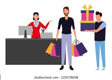 People and shopping