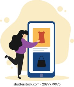 People shopping, buying online through online store.