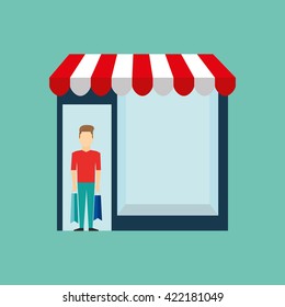 people shopping design 