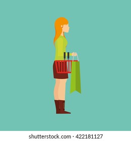 people shopping design 