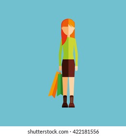 people shopping design 