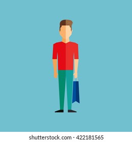 people shopping design 