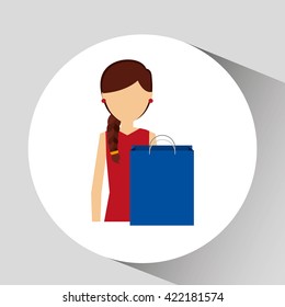 people shopping design 