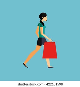 people shopping design 