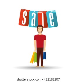 people shopping design 
