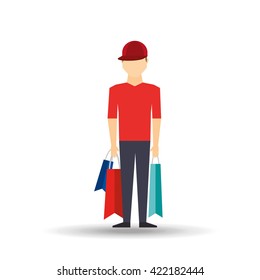 people shopping design 
