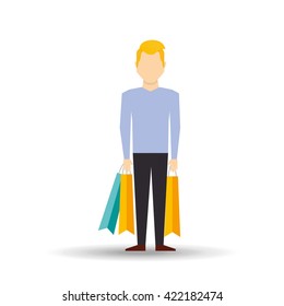 people shopping design 