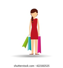 people shopping design 