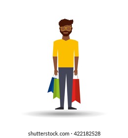 people shopping design 