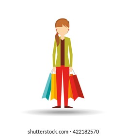 people shopping design 