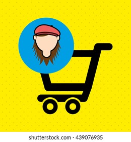 people shopping design 