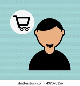 people shopping design 
