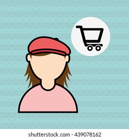 people shopping design 