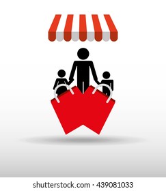 people shopping design 