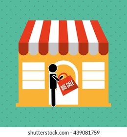 people shopping design 