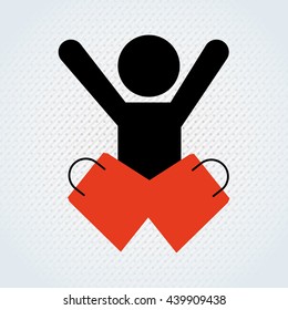 people shopping design 