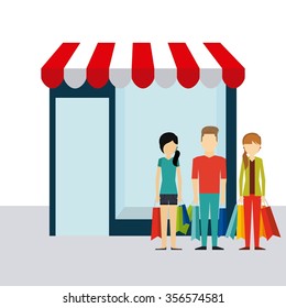 people shopping design, vector illustration eps10 graphic 