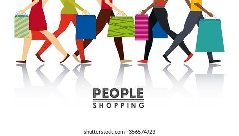 people shopping design, vector illustration eps10 graphic 