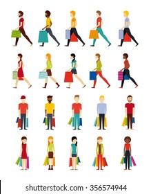 people shopping design, vector illustration eps10 graphic 