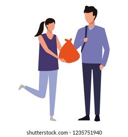 People shopping at supermarket