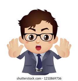 People show a gesture no or stop