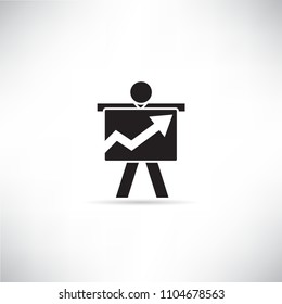 people showing arrow chart icon