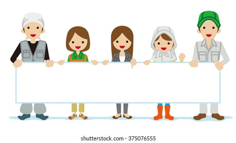 People Showing Panel - Worker