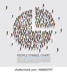 People sign chart, People cover, Vector illustration