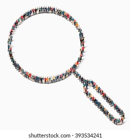 people  sign magnifier icon