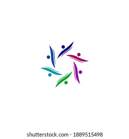 PEOPLE SIGN, SYMBOL, ART LOGO ISOLATED ON WHITE