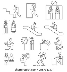 people sign, people universal sign, line theme