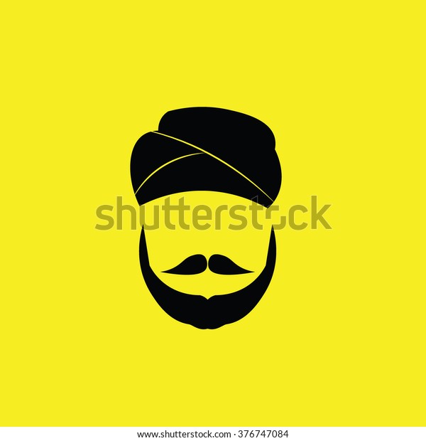 People Sikh Man Graphic Icon Stock Vector (Royalty Free) 376747084