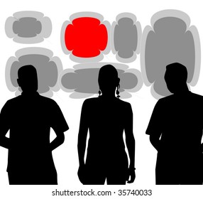 People silhouette