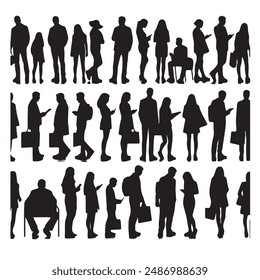 people silhouette art vector illustration occupation