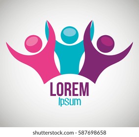 people silhouette colors icon