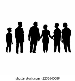 people silhouette family woman man child 