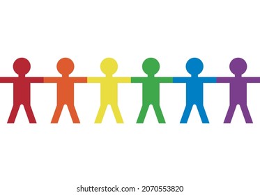 People silhouette icon for LGBTQ equality