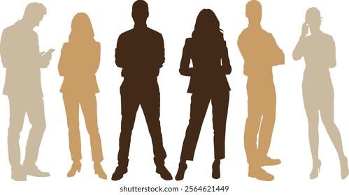 People silhouette illustration vector set 134