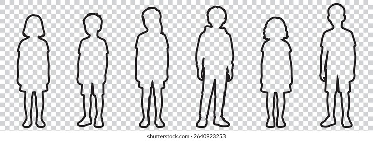 people silhouette kids EPS 10
