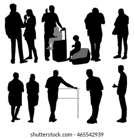 People Silhouette Set - Vector