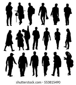 People Silhouette Set Vector Stock Vector (Royalty Free) 553815490 ...