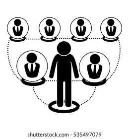 people silhouette teamwork icon