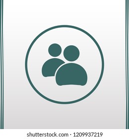 people silhouette vector icon