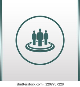 people silhouette vector icon