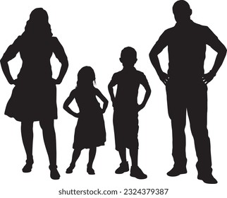 People Silhouette Vector set illustration