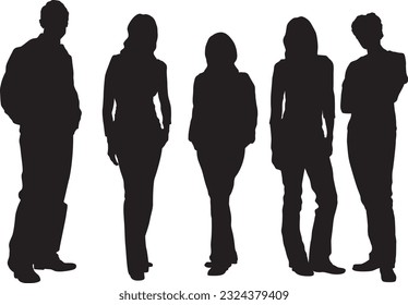 People Silhouette Vector set illustration