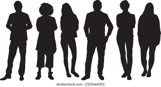 People Silhouette Vector set illustration