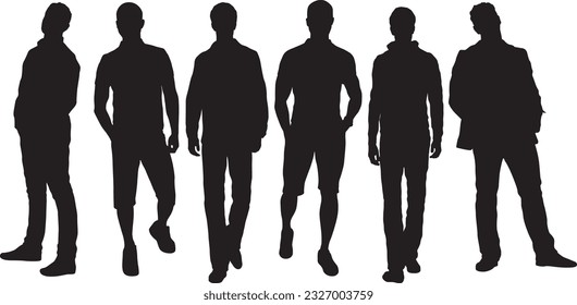 People Silhouette Vector set illustration