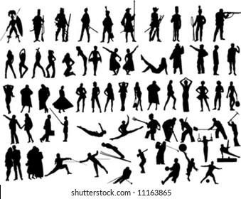 people silhouettes