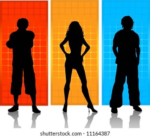 People silhouettes
